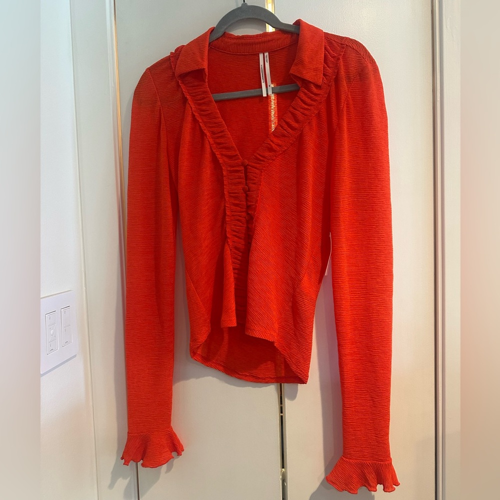 NWT Anthropologie Red Blouse